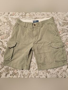 Polo by Ralph Lauren Men's Olive Green Cargo Chino Men's Shorts-Size 32